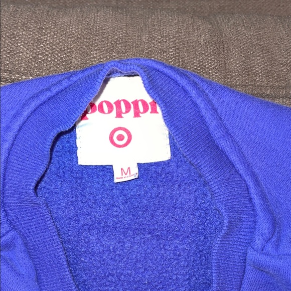poppi Purple Crewneck Sweatshirt with Aqua Logo - Picture 4 of 5